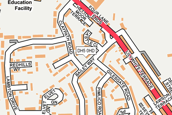 DH5 0HD map - OS OpenMap – Local (Ordnance Survey)