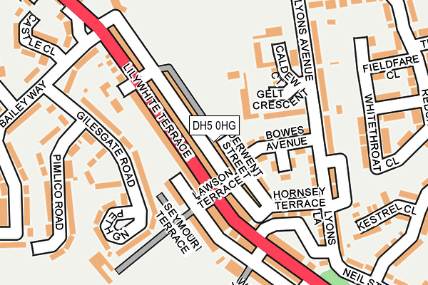 DH5 0HG map - OS OpenMap – Local (Ordnance Survey)