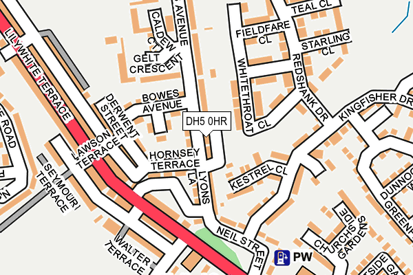 DH5 0HR map - OS OpenMap – Local (Ordnance Survey)