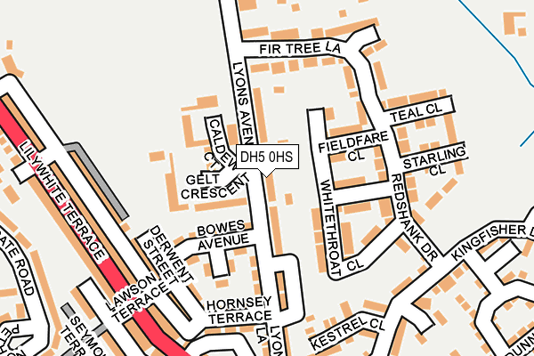 DH5 0HS map - OS OpenMap – Local (Ordnance Survey)