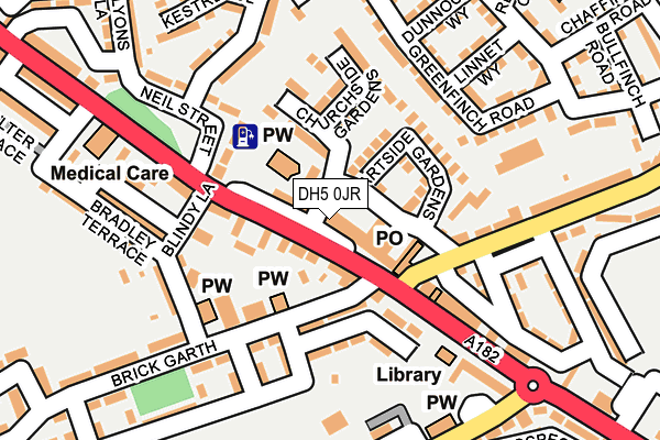 DH5 0JR map - OS OpenMap – Local (Ordnance Survey)