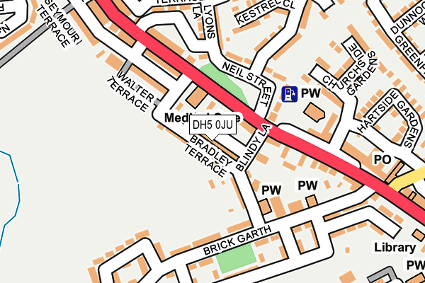 DH5 0JU map - OS OpenMap – Local (Ordnance Survey)