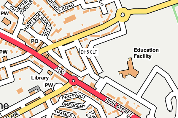DH5 0LT map - OS OpenMap – Local (Ordnance Survey)