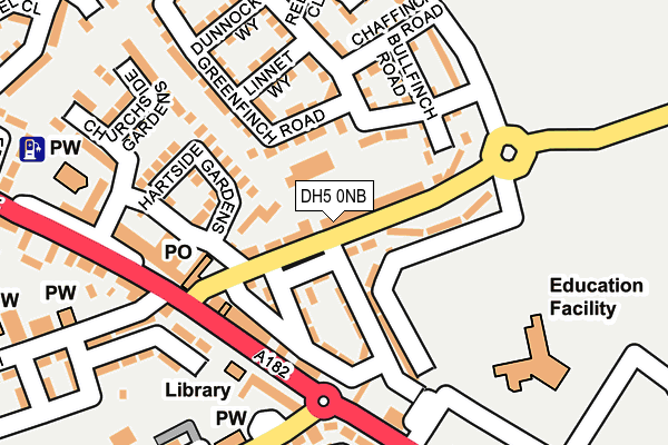 DH5 0NB map - OS OpenMap – Local (Ordnance Survey)