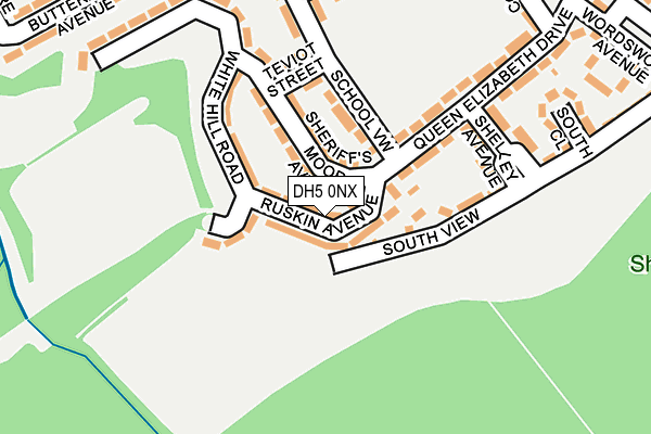 DH5 0NX map - OS OpenMap – Local (Ordnance Survey)