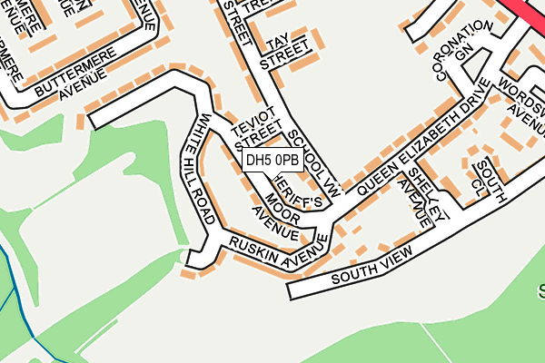 DH5 0PB map - OS OpenMap – Local (Ordnance Survey)