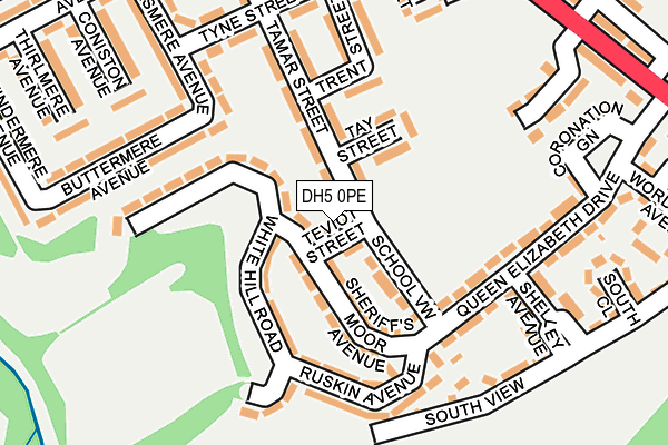 DH5 0PE map - OS OpenMap – Local (Ordnance Survey)