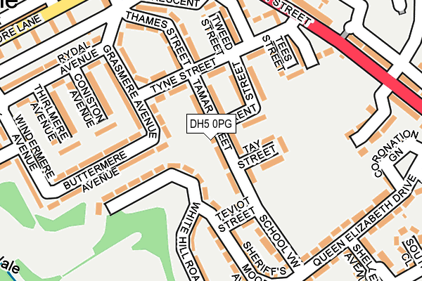 DH5 0PG map - OS OpenMap – Local (Ordnance Survey)
