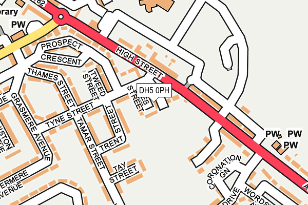 DH5 0PH map - OS OpenMap – Local (Ordnance Survey)