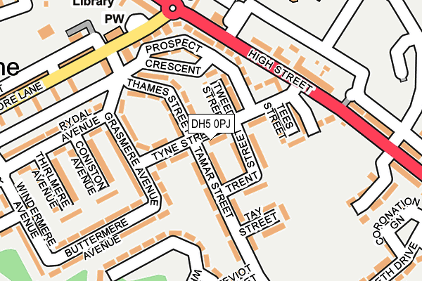 DH5 0PJ map - OS OpenMap – Local (Ordnance Survey)
