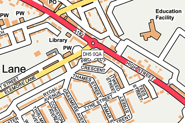 DH5 0QA map - OS OpenMap – Local (Ordnance Survey)