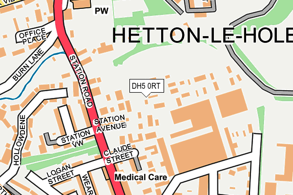 DH5 0RT map - OS OpenMap – Local (Ordnance Survey)