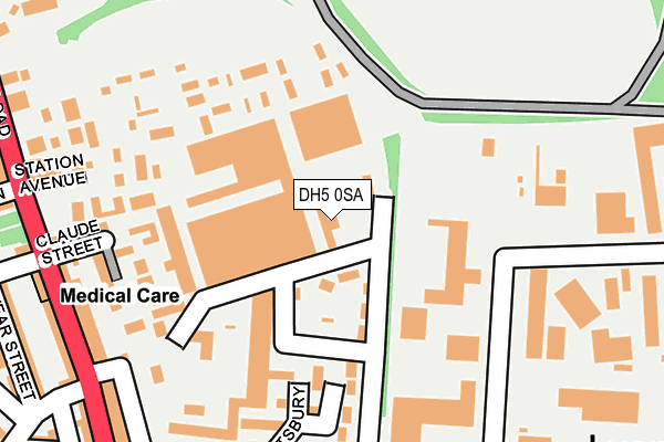 DH5 0SA map - OS OpenMap – Local (Ordnance Survey)