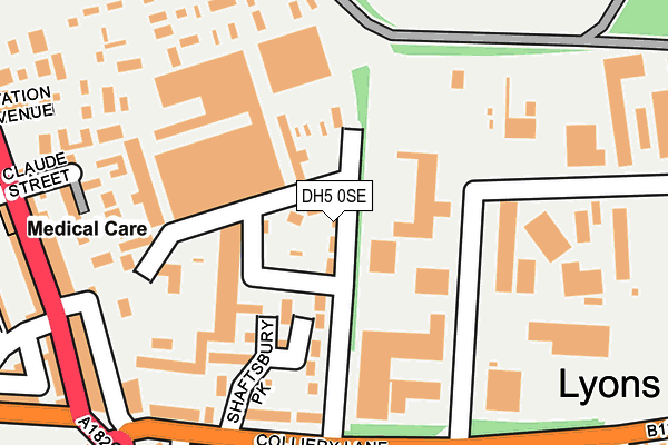 DH5 0SE map - OS OpenMap – Local (Ordnance Survey)
