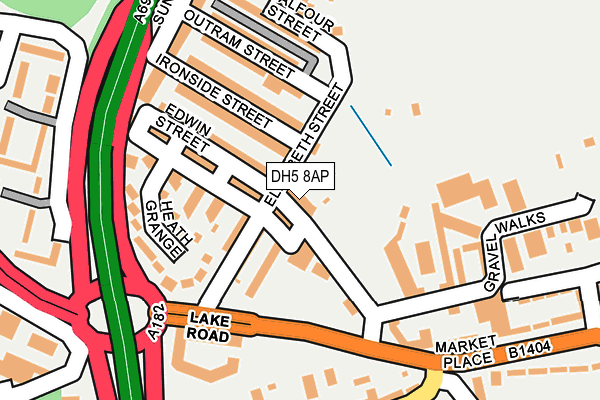 DH5 8AP map - OS OpenMap – Local (Ordnance Survey)