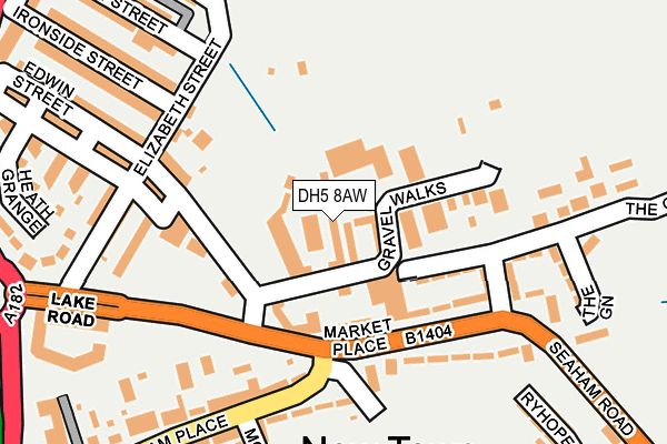 DH5 8AW map - OS OpenMap – Local (Ordnance Survey)