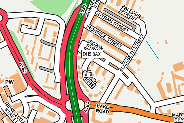 DH5 8AX map - OS OpenMap – Local (Ordnance Survey)