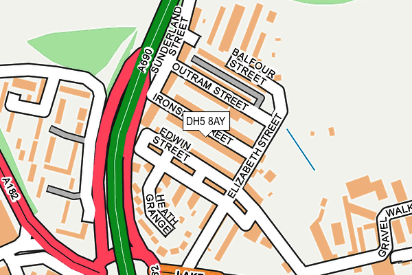DH5 8AY map - OS OpenMap – Local (Ordnance Survey)