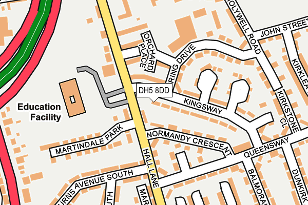 DH5 8DD map - OS OpenMap – Local (Ordnance Survey)