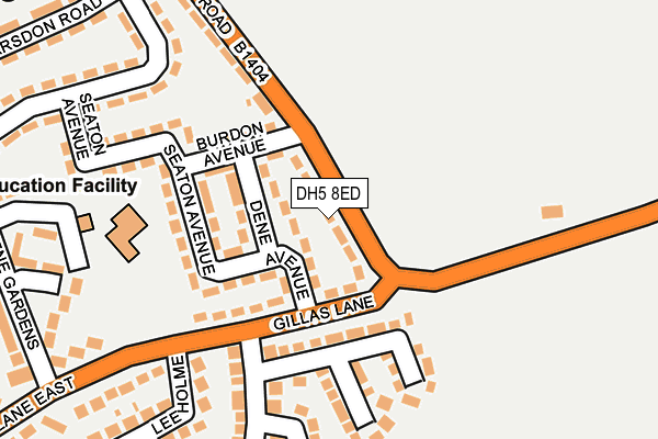 DH5 8ED map - OS OpenMap – Local (Ordnance Survey)