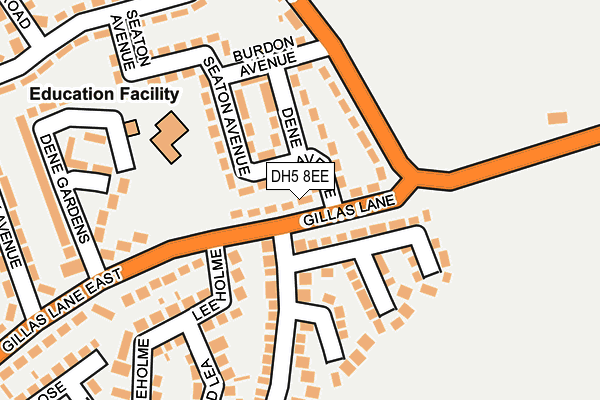 DH5 8EE map - OS OpenMap – Local (Ordnance Survey)