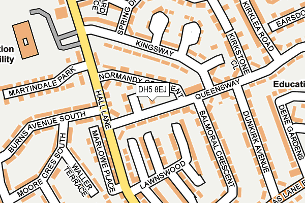 DH5 8EJ map - OS OpenMap – Local (Ordnance Survey)