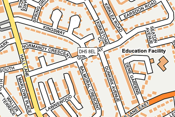 DH5 8EL map - OS OpenMap – Local (Ordnance Survey)