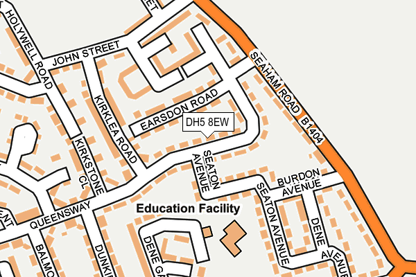 DH5 8EW map - OS OpenMap – Local (Ordnance Survey)
