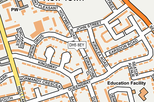 DH5 8EY map - OS OpenMap – Local (Ordnance Survey)