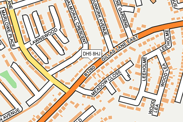 DH5 8HJ map - OS OpenMap – Local (Ordnance Survey)