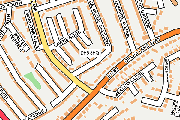 DH5 8HQ map - OS OpenMap – Local (Ordnance Survey)