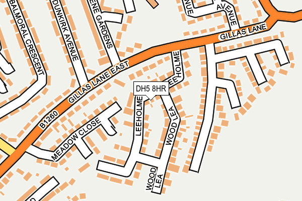 DH5 8HR map - OS OpenMap – Local (Ordnance Survey)