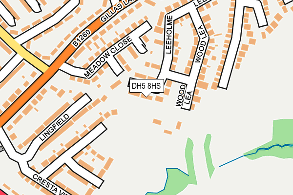 DH5 8HS map - OS OpenMap – Local (Ordnance Survey)