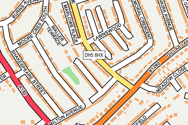 DH5 8HX map - OS OpenMap – Local (Ordnance Survey)