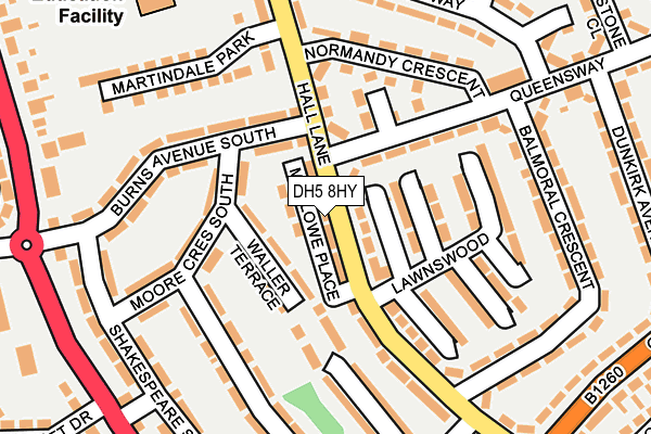 DH5 8HY map - OS OpenMap – Local (Ordnance Survey)