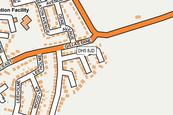 DH5 8JD map - OS OpenMap – Local (Ordnance Survey)