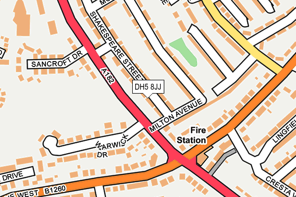 DH5 8JJ map - OS OpenMap – Local (Ordnance Survey)