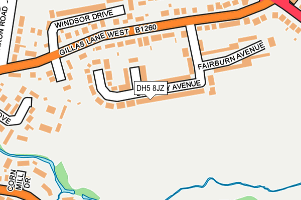 DH5 8JZ map - OS OpenMap – Local (Ordnance Survey)