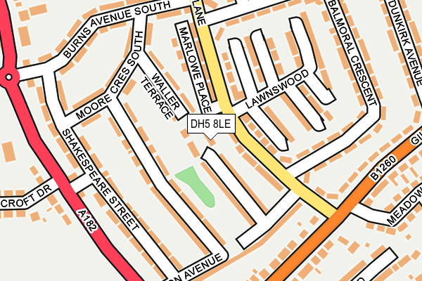 DH5 8LE map - OS OpenMap – Local (Ordnance Survey)