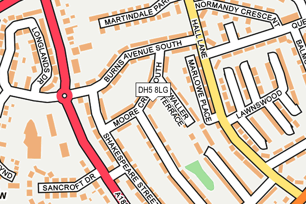 DH5 8LG map - OS OpenMap – Local (Ordnance Survey)