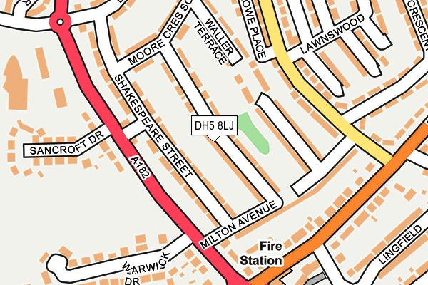 DH5 8LJ map - OS OpenMap – Local (Ordnance Survey)