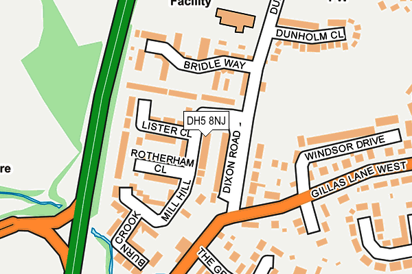 DH5 8NJ map - OS OpenMap – Local (Ordnance Survey)