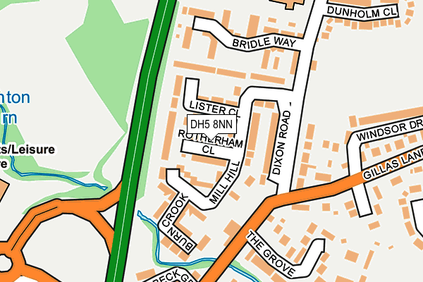 DH5 8NN map - OS OpenMap – Local (Ordnance Survey)