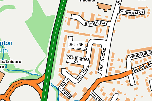 DH5 8NP map - OS OpenMap – Local (Ordnance Survey)