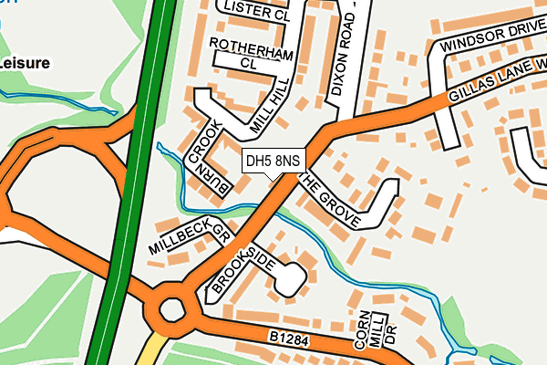 DH5 8NS map - OS OpenMap – Local (Ordnance Survey)