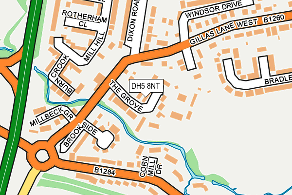 DH5 8NT map - OS OpenMap – Local (Ordnance Survey)