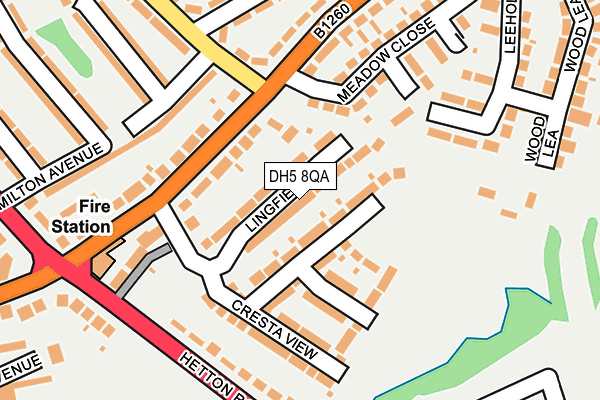 DH5 8QA map - OS OpenMap – Local (Ordnance Survey)