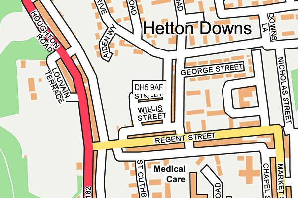 DH5 9AF map - OS OpenMap – Local (Ordnance Survey)