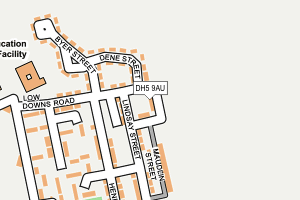 DH5 9AU map - OS OpenMap – Local (Ordnance Survey)