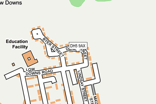 DH5 9AX map - OS OpenMap – Local (Ordnance Survey)